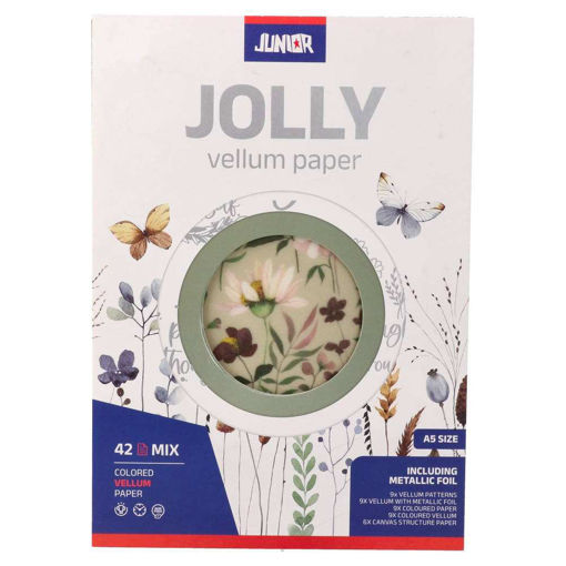 Picture of A5 COLOURED VELLUM PAPER FLORAL 42 PACK